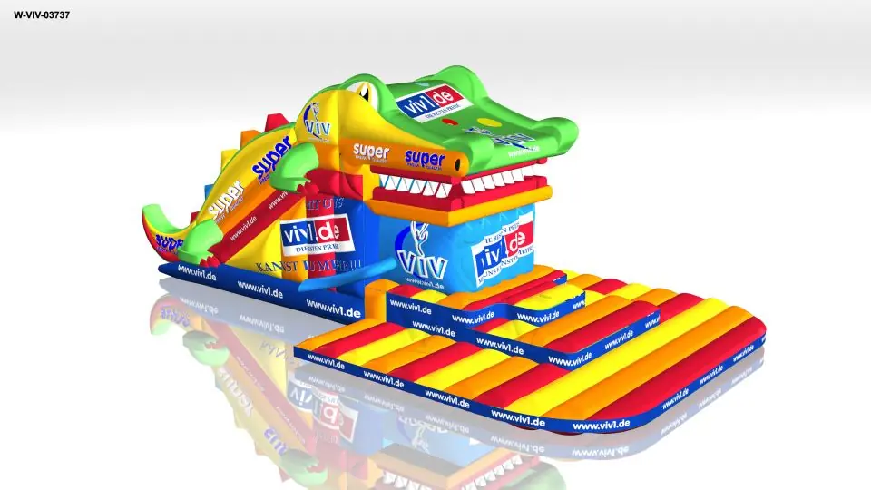 Crocodile VIV commercial inflatable slide