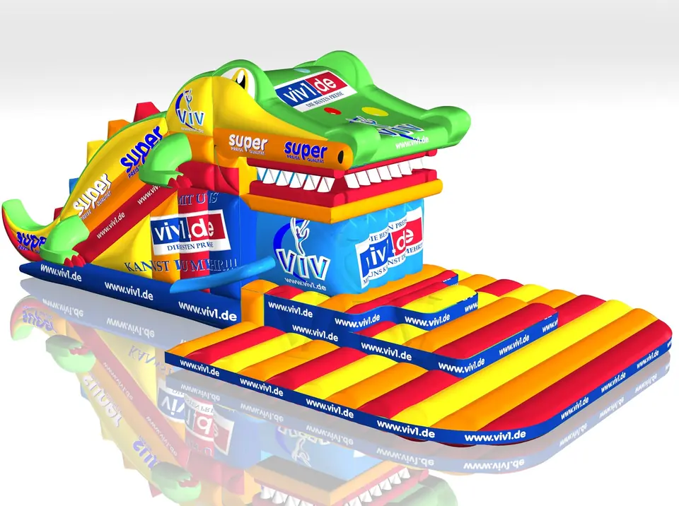 Crocodile VIV commercial inflatable slide