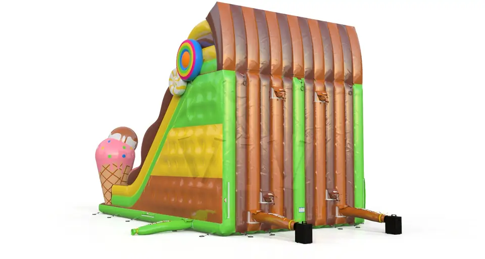 Double slide Confectionery simplified commercial inflatable slide