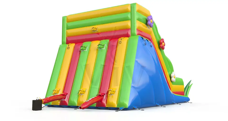 Double Slide mini Snail commercial inflatable slide