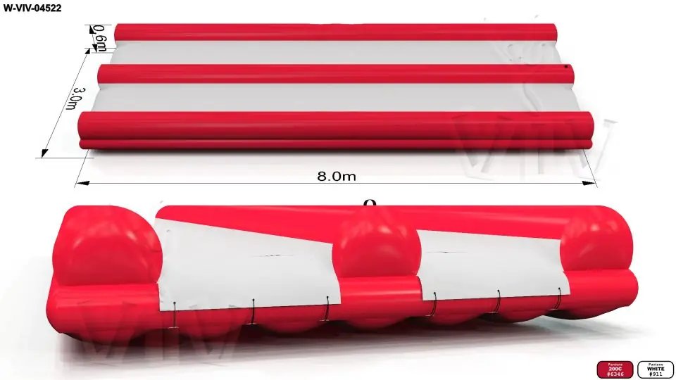 Double slide commercial inflatable slide