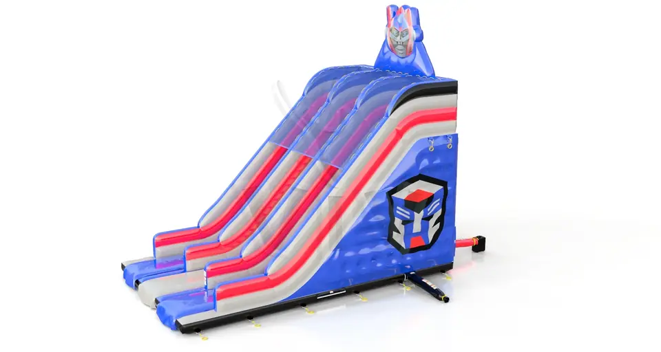 Double slide Robot commercial inflatable slide