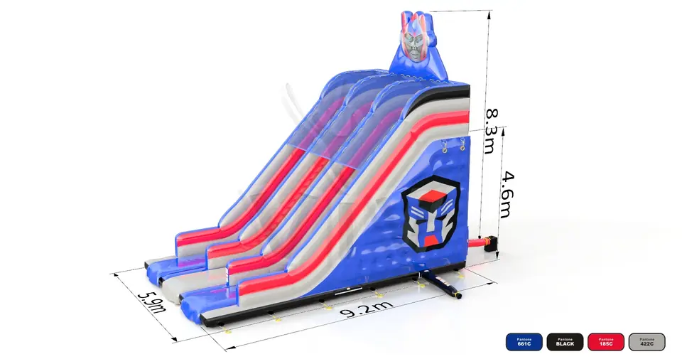 Double slide Robot commercial inflatable slide