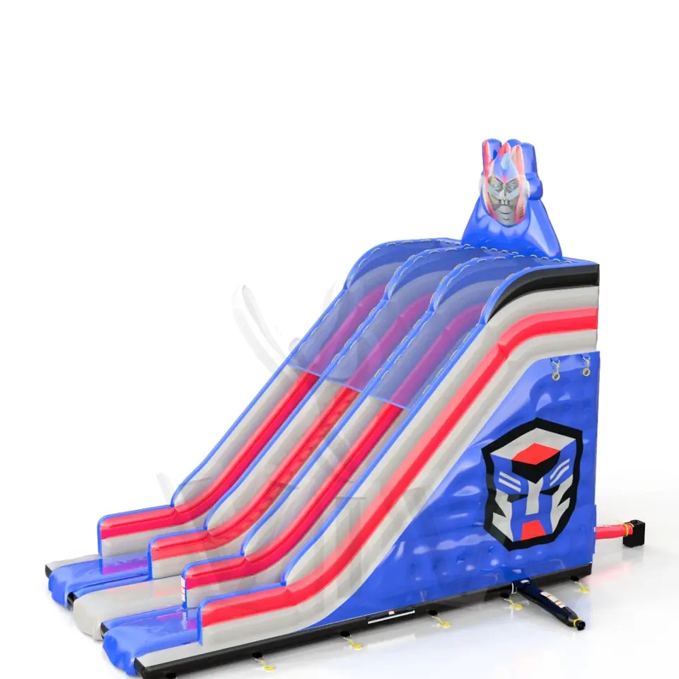 Double slide Robot commercial inflatable slide