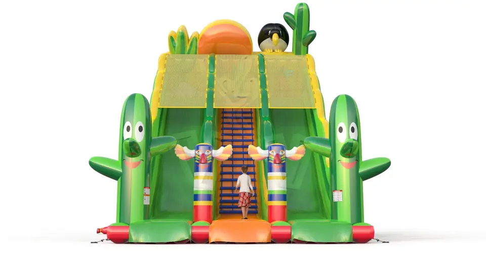 Double Slide Western commercial inflatable slide