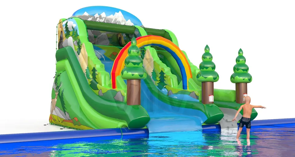 Forest for the pool commercial inflatable slide