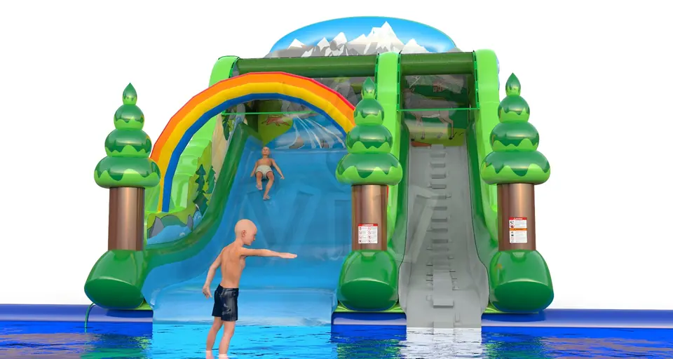 Forest for the pool commercial inflatable slide