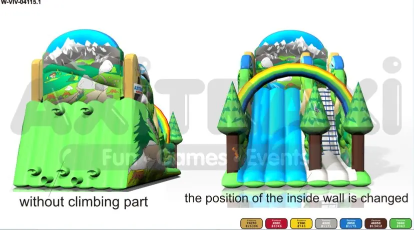 Forest STANDARD Professional without a climbing partition commercial inflatable slide