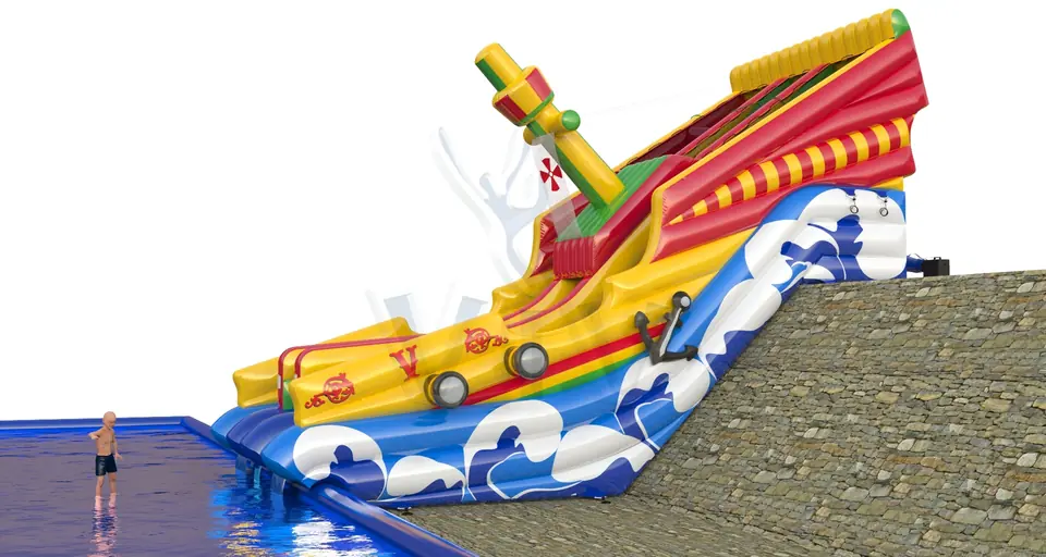 Galleon on the slope commercial inflatable slide