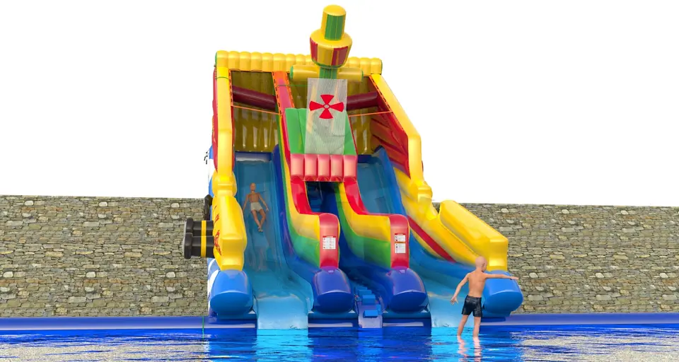 Galleon on the slope commercial inflatable slide