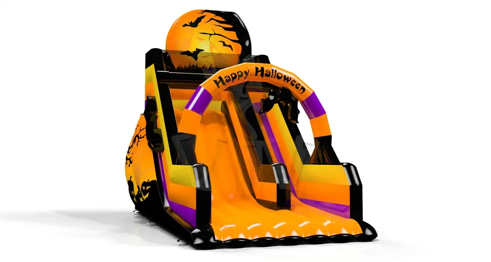 Happy Halloween commercial inflatable slide
