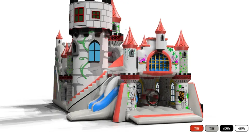 Knight's Castle with Active Center - Knights Collection commercial inflatable slide