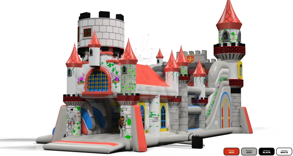 Knight's Castle with Active Center - Knights Collection commercial inflatable slide