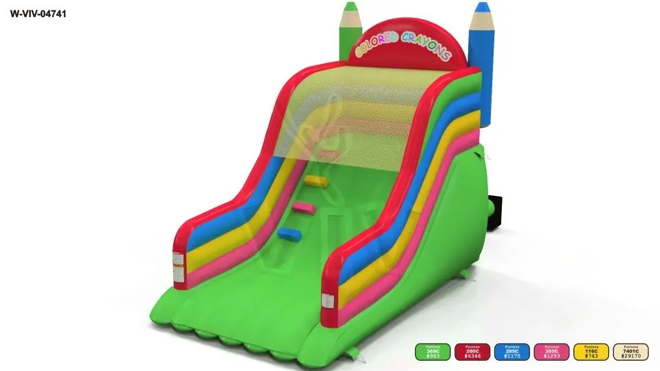 Micro Crayons commercial inflatable slide