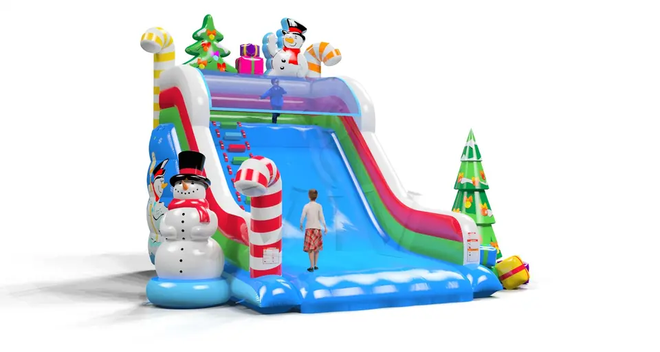 Mini Simple Christmas commercial inflatable slide