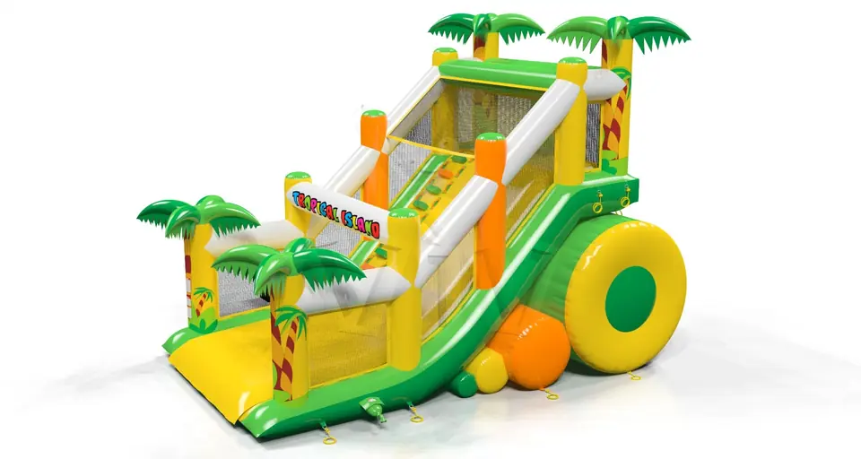 Mini Tropical Islands commercial inflatable slide