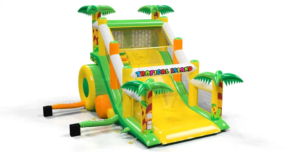 Mini Tropical Islands commercial inflatable slide