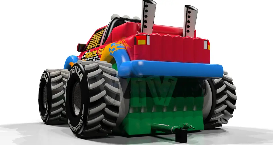 Monster Truck commercial inflatable slide