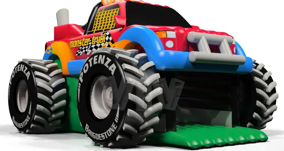 Monster Truck commercial inflatable slide