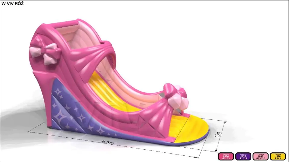 Pink - Pink Collection commercial inflatable slide