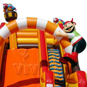Pirate with parrot commercial inflatable slide