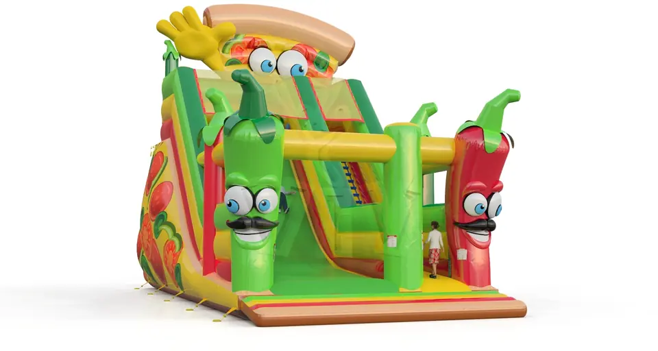 Pizza commercial inflatable slide