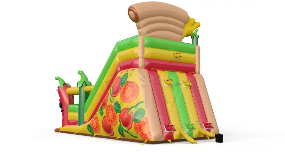 Pizza commercial inflatable slide