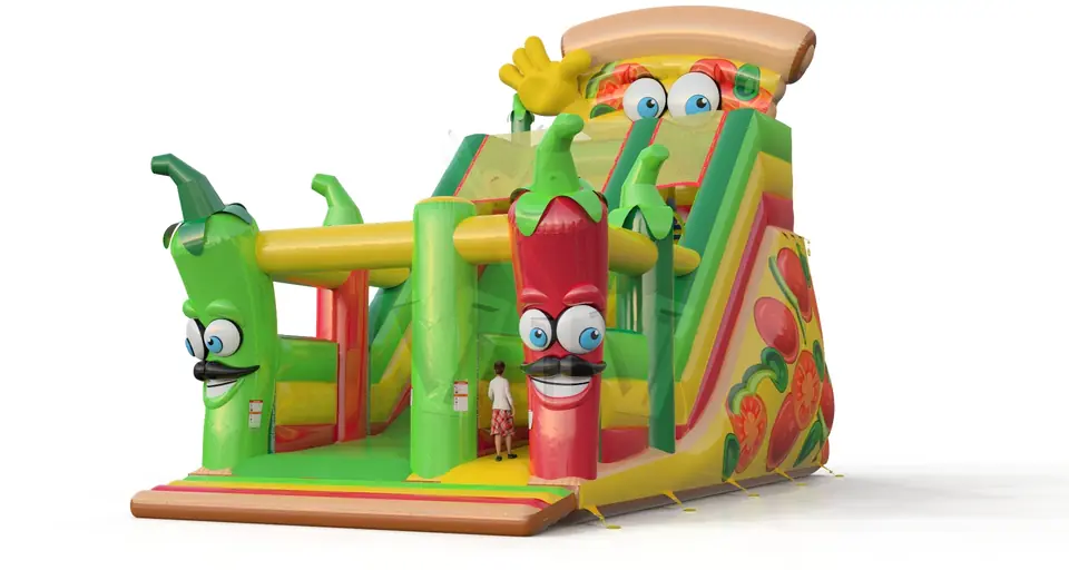 Pizza commercial inflatable slide