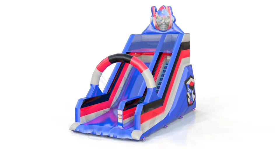 Robot M with robot head commercial inflatable slide