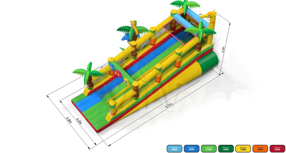 Rolls Jungle (without rolls) commercial inflatable slide