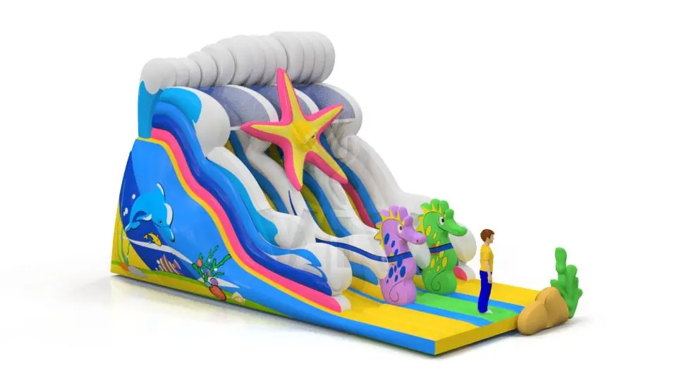 Sea Horse - Collection Underwater World commercial inflatable slide