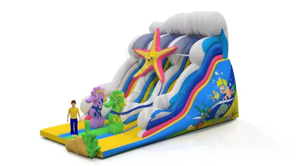 Sea Horse - Collection Underwater World commercial inflatable slide