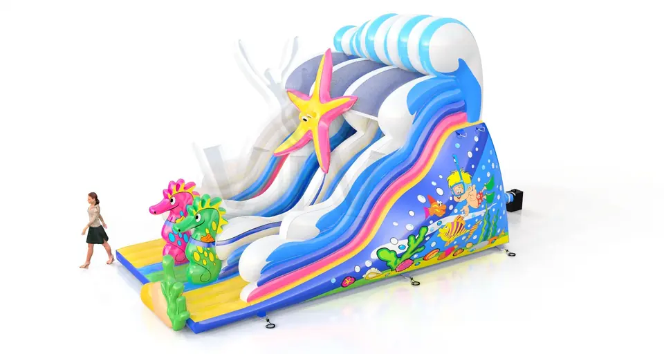 Seahorse commercial inflatable slide