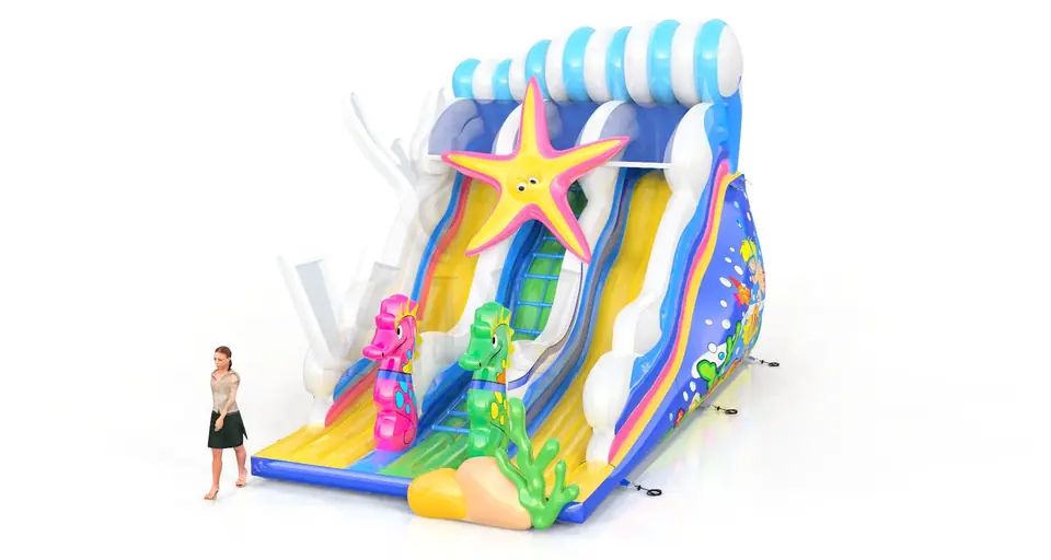Seahorse commercial inflatable slide