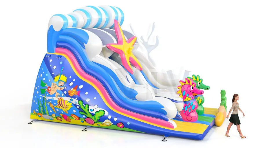 Seahorse commercial inflatable slide