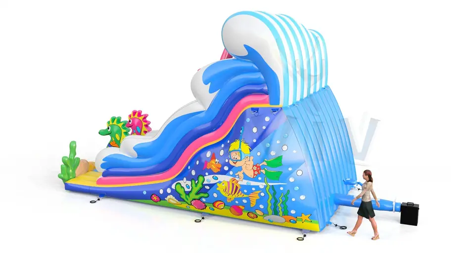 Seahorse commercial inflatable slide