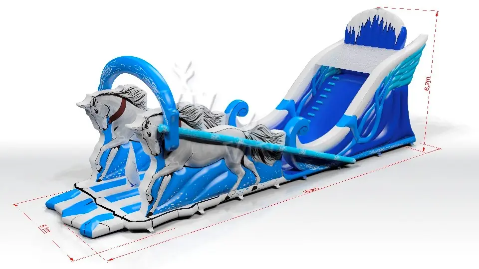 Sleigh with Active Center - Collection Snow Queen commercial inflatable slide