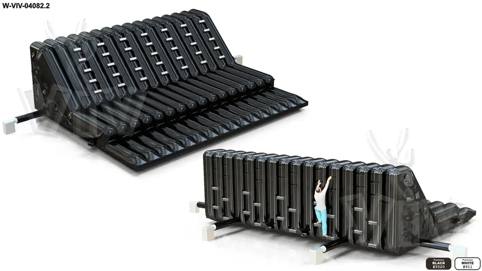 Slide black 8.8 x 7 m commercial inflatable slide