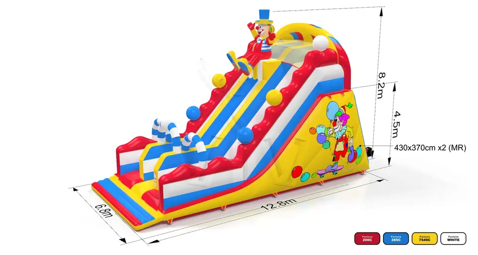 Slide Clown Standard commercial inflatable slide