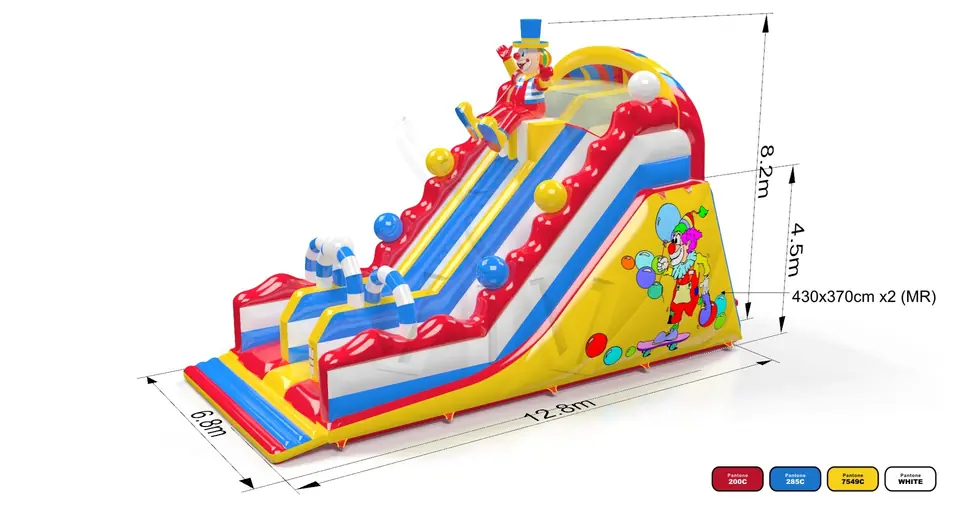 Slide Clown Standard commercial inflatable slide