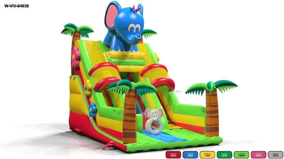Slide Elephant 7.3 x 4.8 x 6.6 m commercial inflatable slide