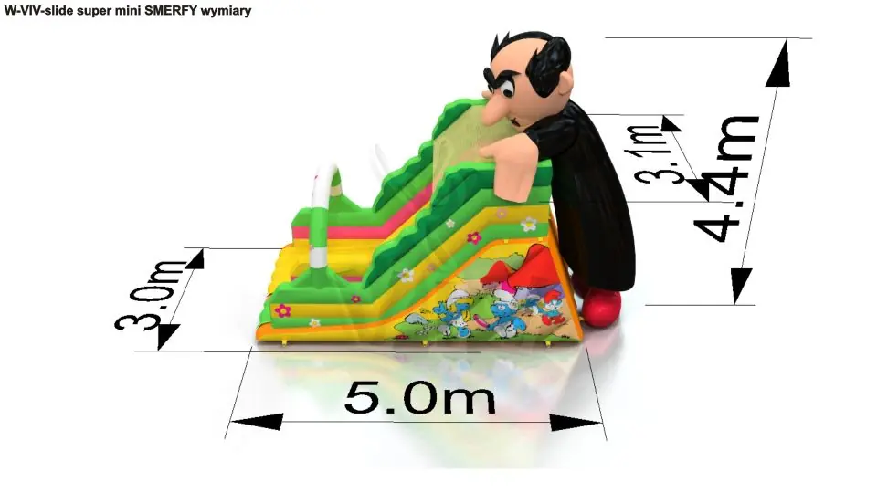 Slide Gargamel - Collection Smurf commercial inflatable slide