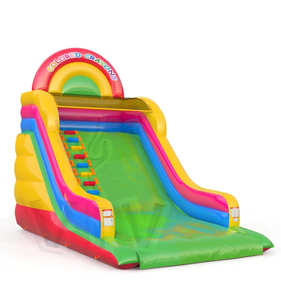 L Crayons commercial inflatable slide