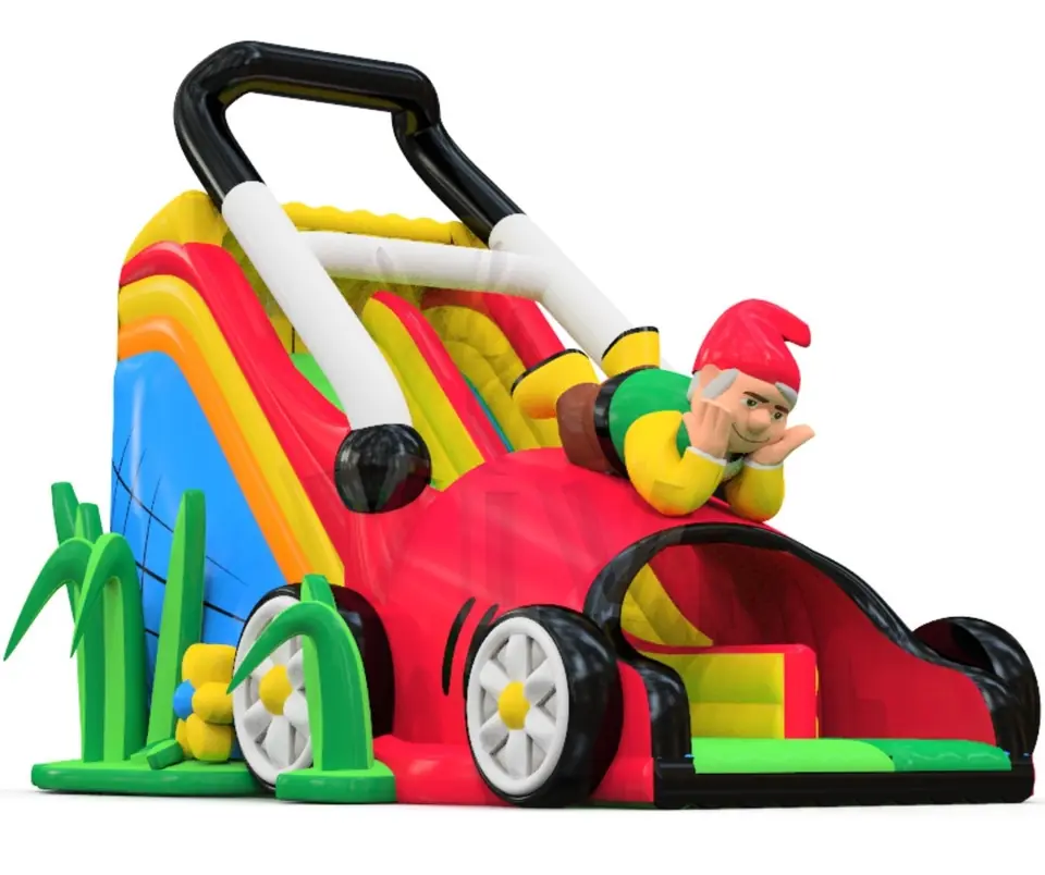 Lawnmower commercial inflatable slide