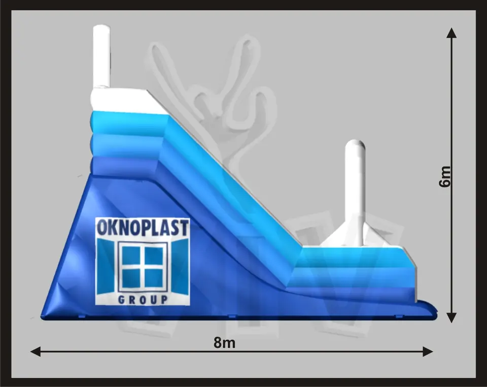 Slide MINI Super Plus Oknoplast 8 x 5.3 x 6 m commercial inflatable slide