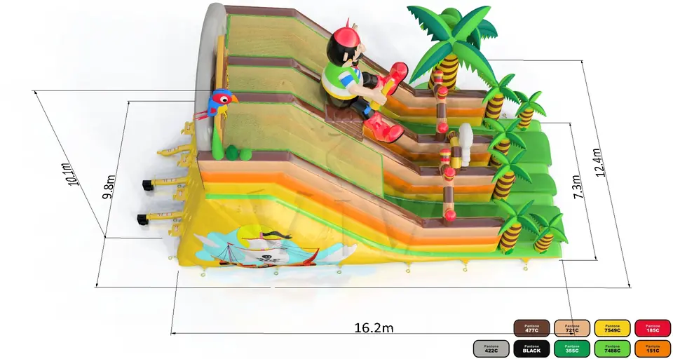 Slide Pirate Giant commercial inflatable slide