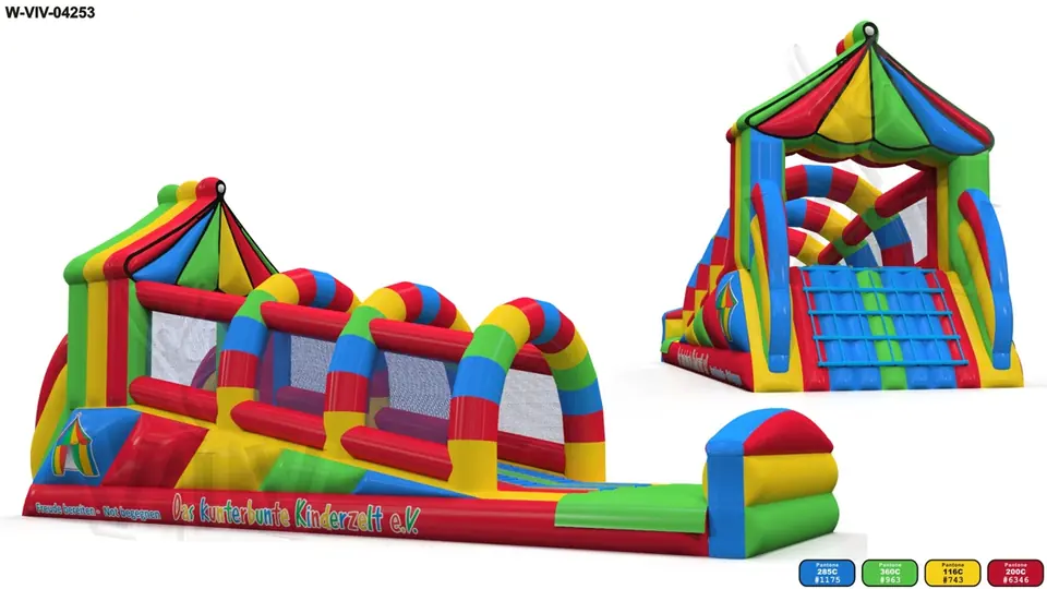 Slide rolls 10.3 x 3.9 x 5 m commercial inflatable slide