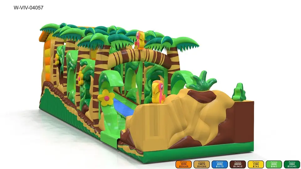 Slide Rolls Jungle (without rolls) commercial inflatable slide