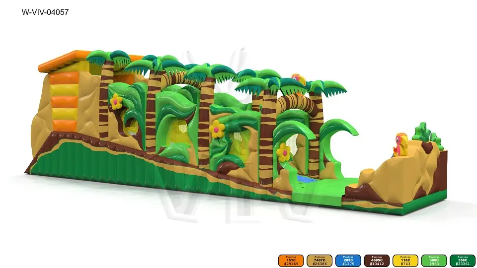Slide Rolls Jungle (without rolls) commercial inflatable slide