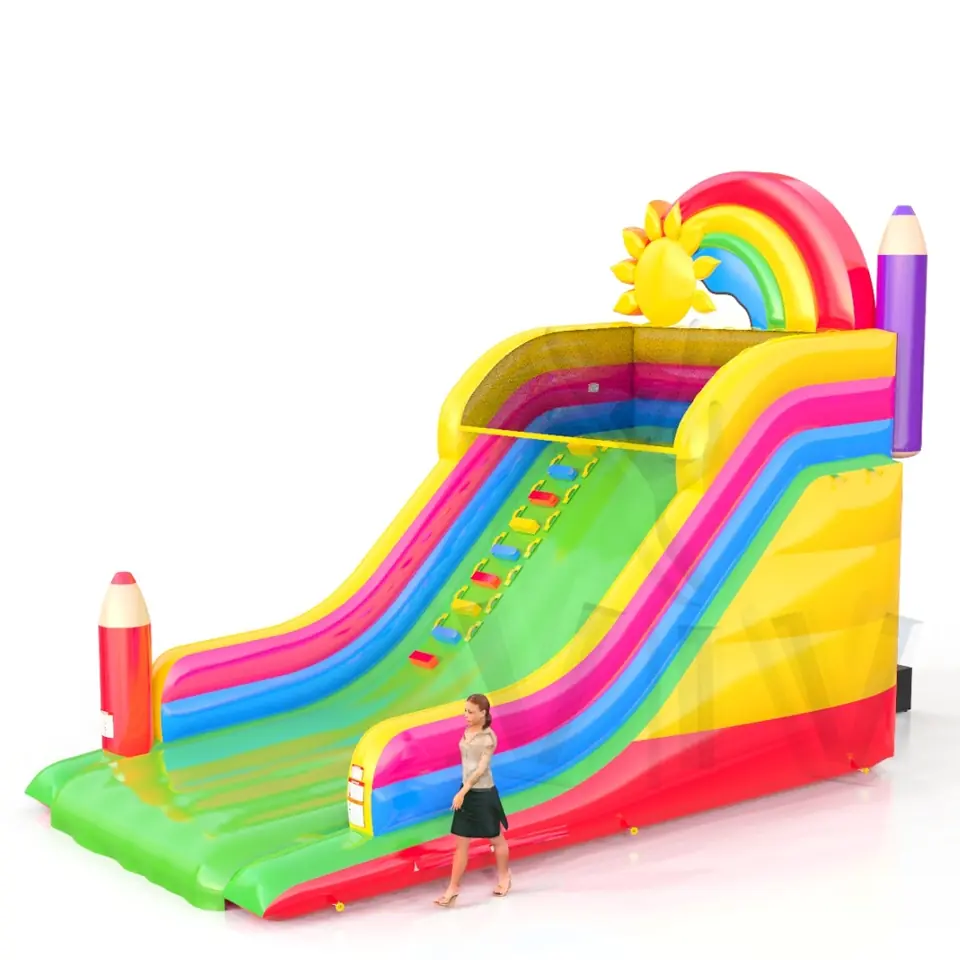S Crayons commercial inflatable slide